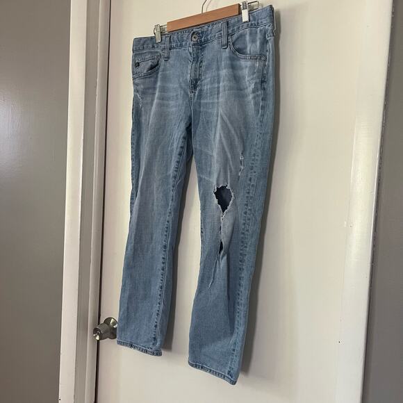 AG Anthropologie The Nolan Women's 32 Regular Ankle Distressed Jeans Mid Rise - Picture 2 of 7